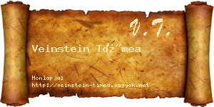 Veinstein Tímea névjegykártya